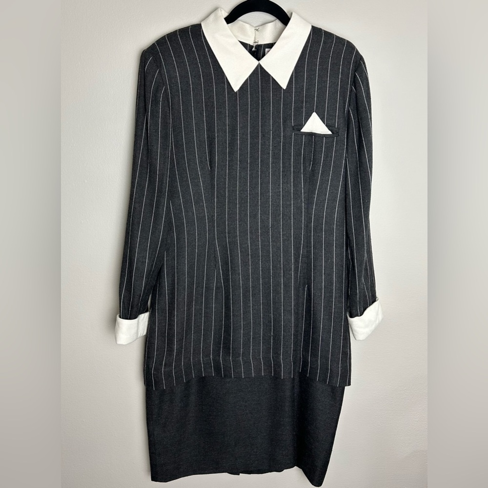 Vintage Talbots Career Dress Working Girl Wednesday Adams Costume Size 12